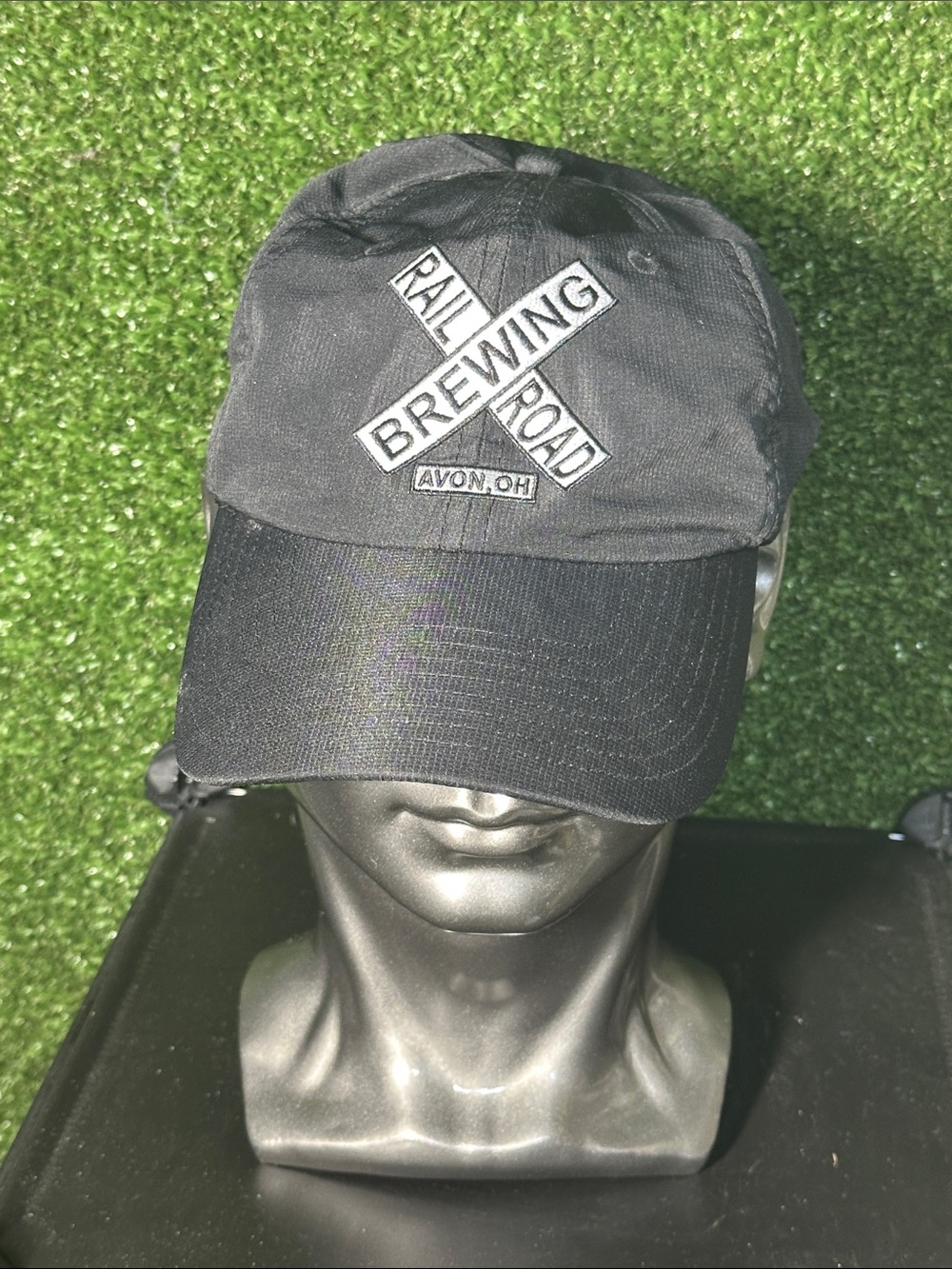 Railroad Brewery Black Embroidered Baseball Cap